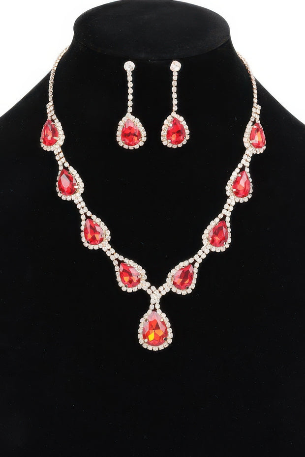 Rhinestone Necklace Set