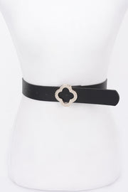 Faux Leather Metal Buckle Belt