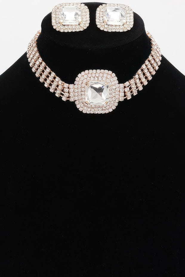 Rhinestone Necklace Set