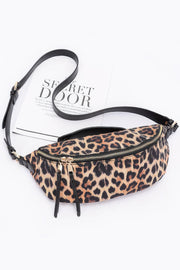 Faux Leather Leopard Crossbody Bag