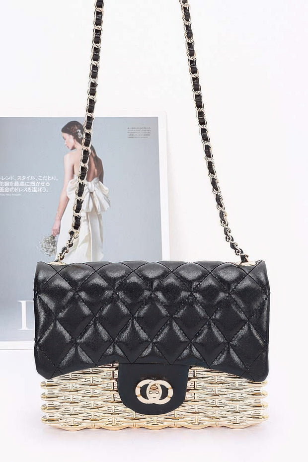 Metallic Acrylic Flap Bag