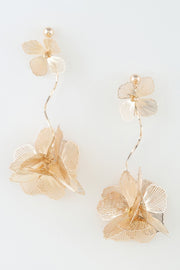 Delicate Flower Drop Earrings