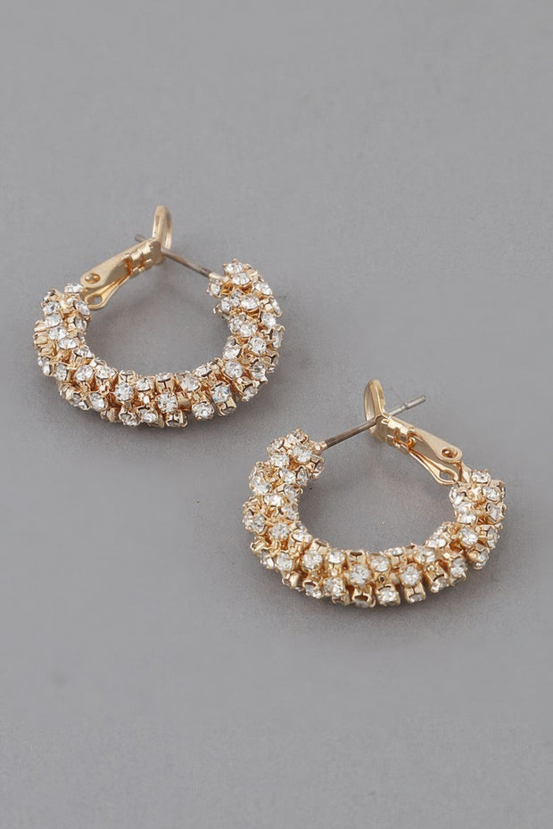 Petite Bejeweled Hoop Earrings