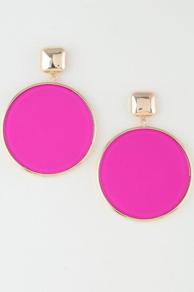 Bright Playful Circle Drop Earrings