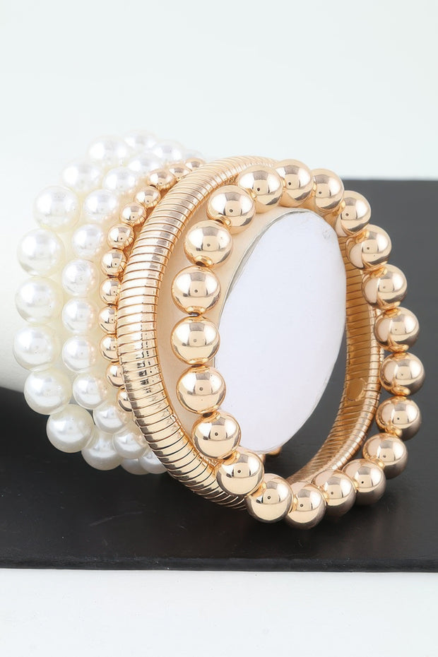 Multi Pearl Beaded Bracelet
