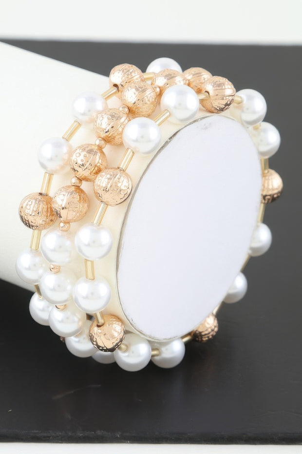 Multi Pearl Beaded Bracelet