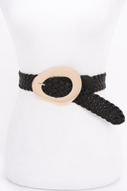 Metal Buckle Braided Belt