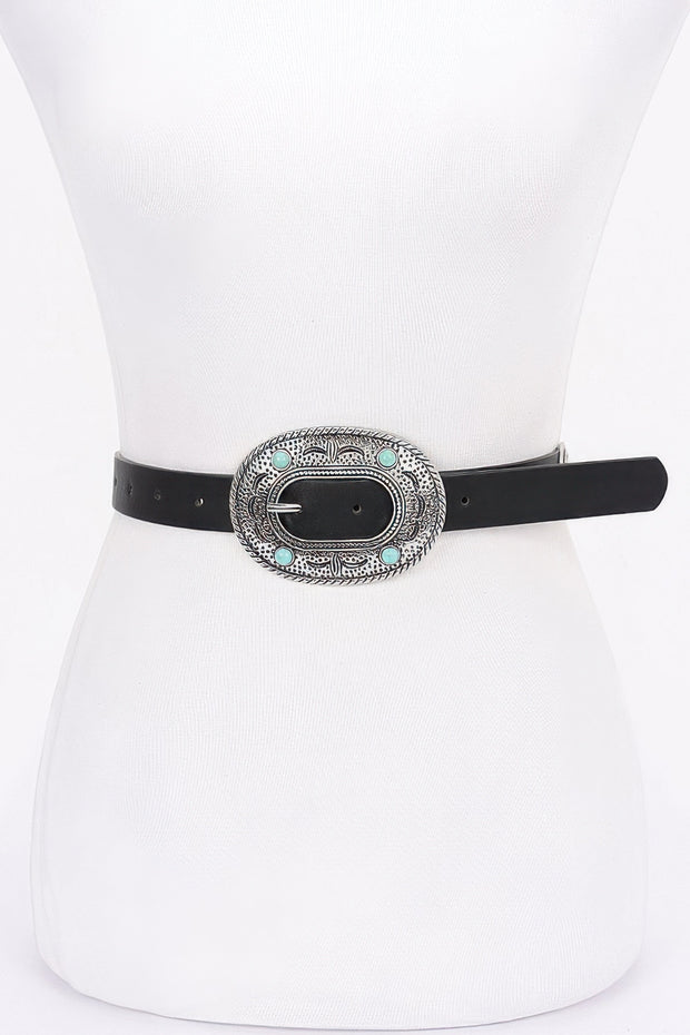 Multi Metal Vintage Pu Belt