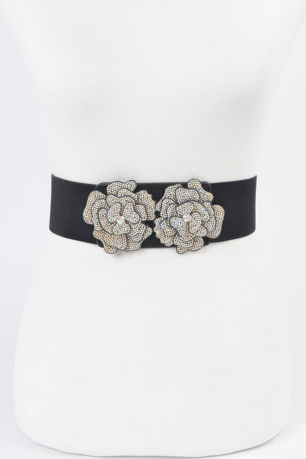 Ab Stone Flower Elastic Belt