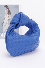 Faux Leather Braided Zip Bag