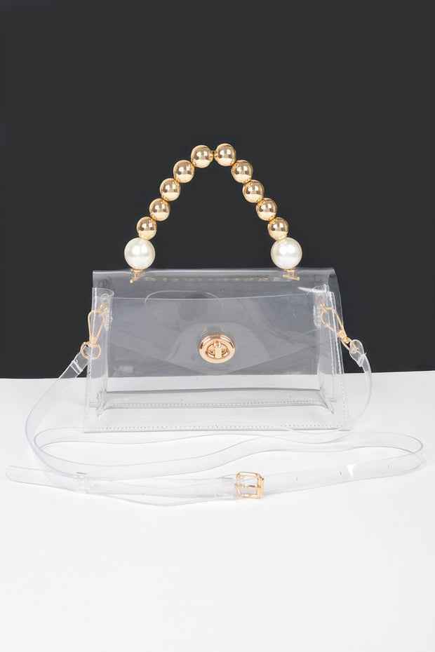 Transparent Ccb Handle Flap Clutch