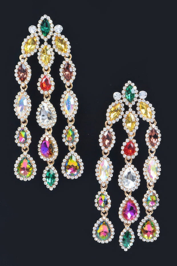 Rhinestone Fringe Earring