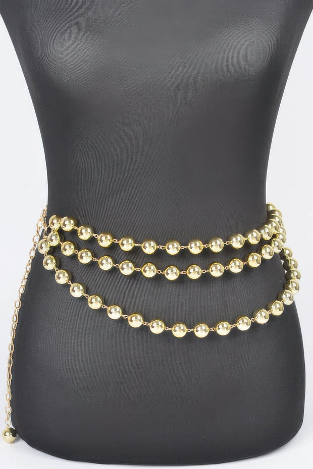 Multi Layered Ccb Ball Chain Belt