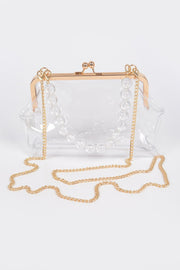 Vintage Clasp Pvc Clutch