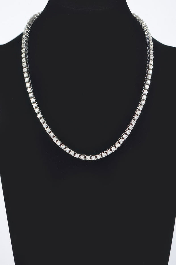 Rhinestone Chain Layered Necklace Chain
