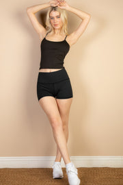 Wide Band Waist Shorts