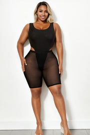 Plus Size Mesh Biker Shorts