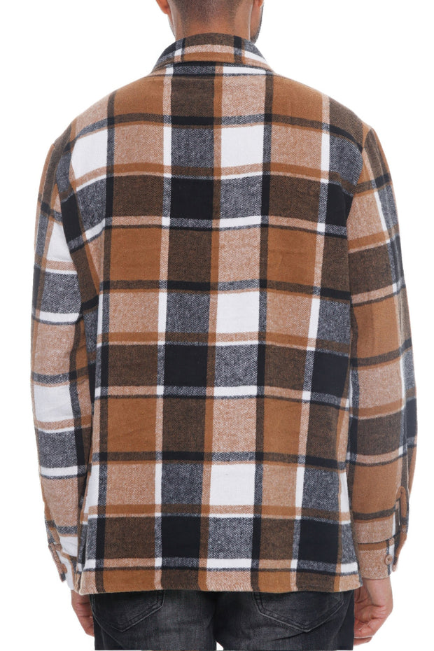 Mens Checkered Soft Flannel Shacket