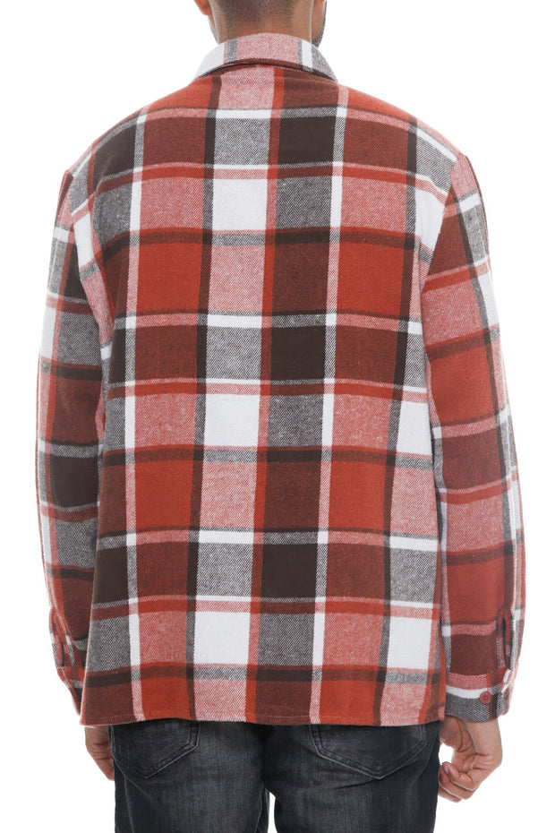 Mens Checkered Soft Flannel Shacket