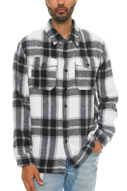 Mens Checkered Soft Flannel Shacket