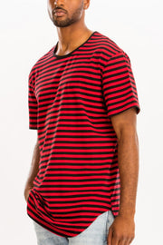 Striped Elongated T-shirt