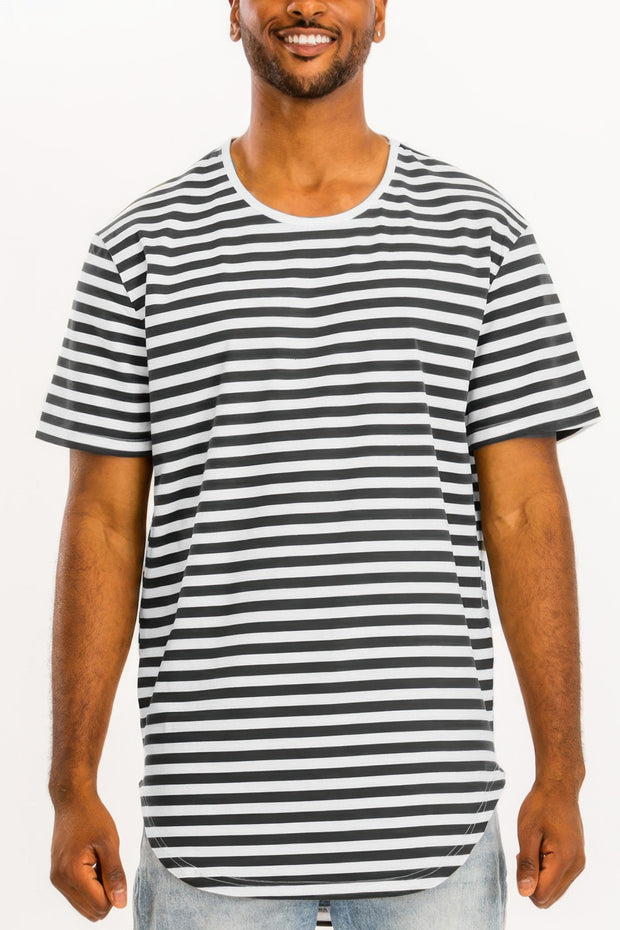 Striped Elongated T-shirt