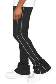 Mens Side Pipe Stacked Flare Pants