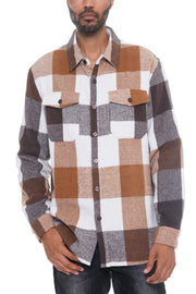 Mens Checkered Soft Flannel Shacket