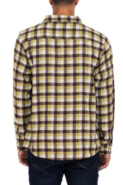 Regular Fit Checker Plaid Flannel Long Sleeve