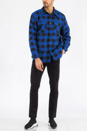 Mens Quilted Padded Flannel