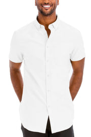 Men's Casual Short Sleeve Solid Shirt