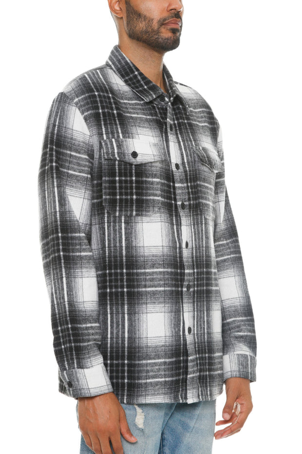 Mens Checkered Soft Flannel Shacket