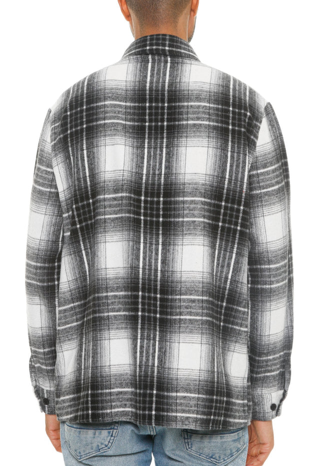 Mens Checkered Soft Flannel Shacket