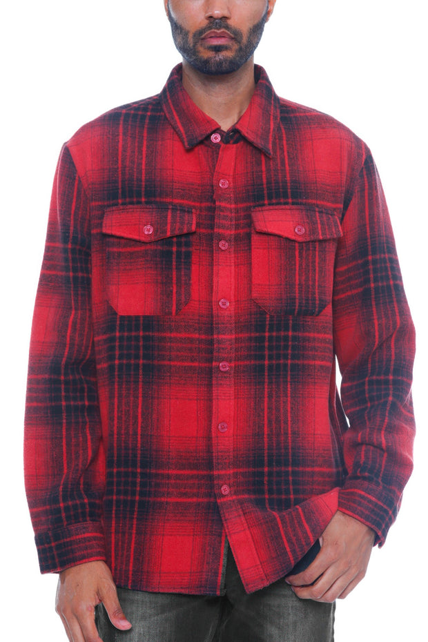 Mens Checkered Soft Flannel Shacket