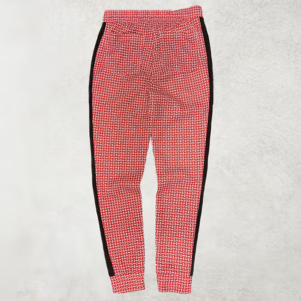 Men's Patterned Sweatpants With Side Stripe