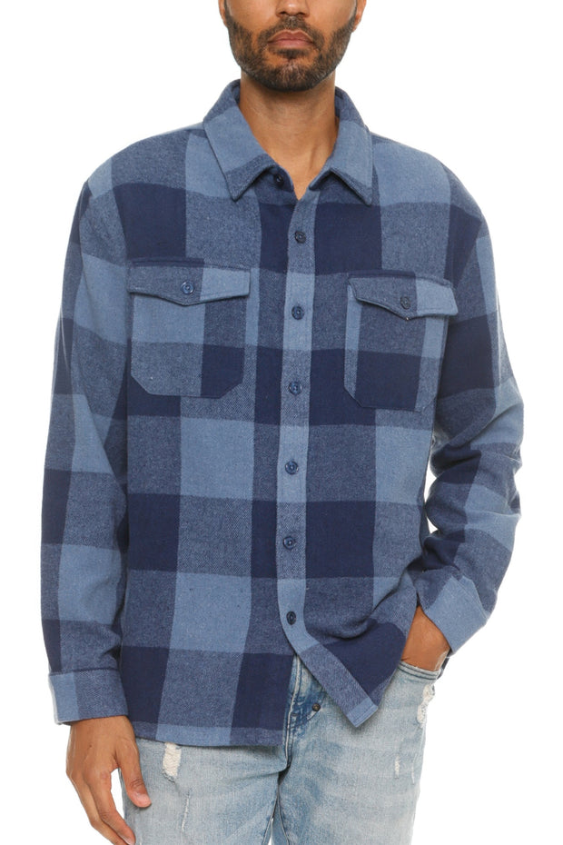 Mens Checkered Soft Flannel Shacket