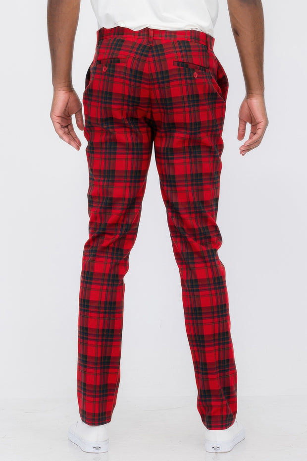 Mens Plaid Trouser Pants