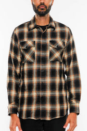 Full Plaid Checkered Flannel Long Sleeve