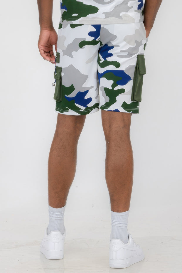 Mens Full Camo Sweat Shorts