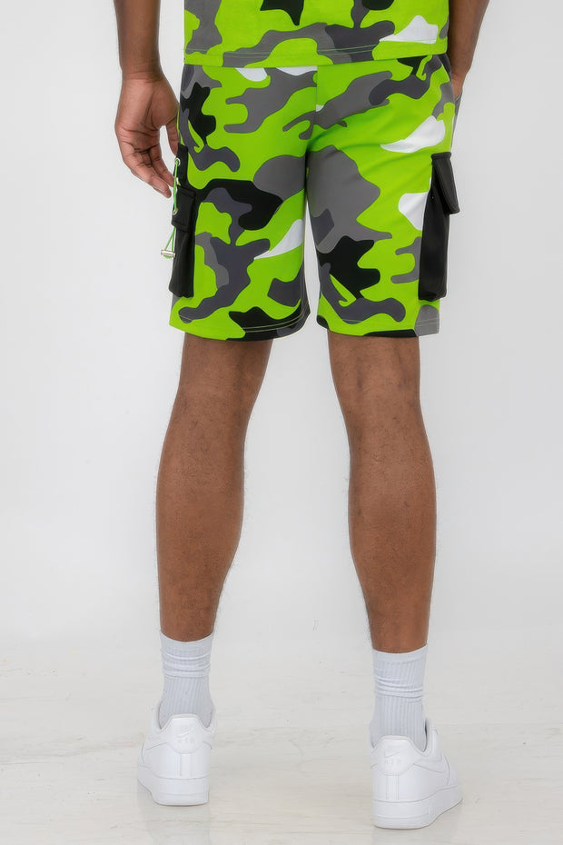 Mens Full Camo Sweat Shorts