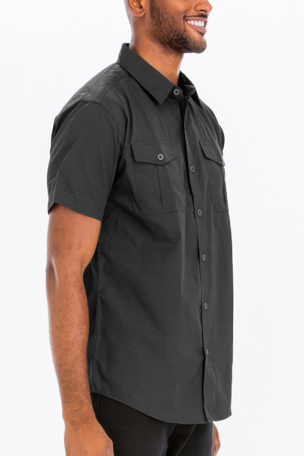 Two Chest Pocket Short Sleeve Shirt