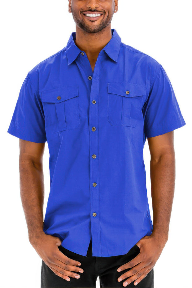 Two Chest Pocket Short Sleeve Shirt