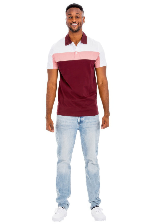 Color Block Polo Short Sleeve