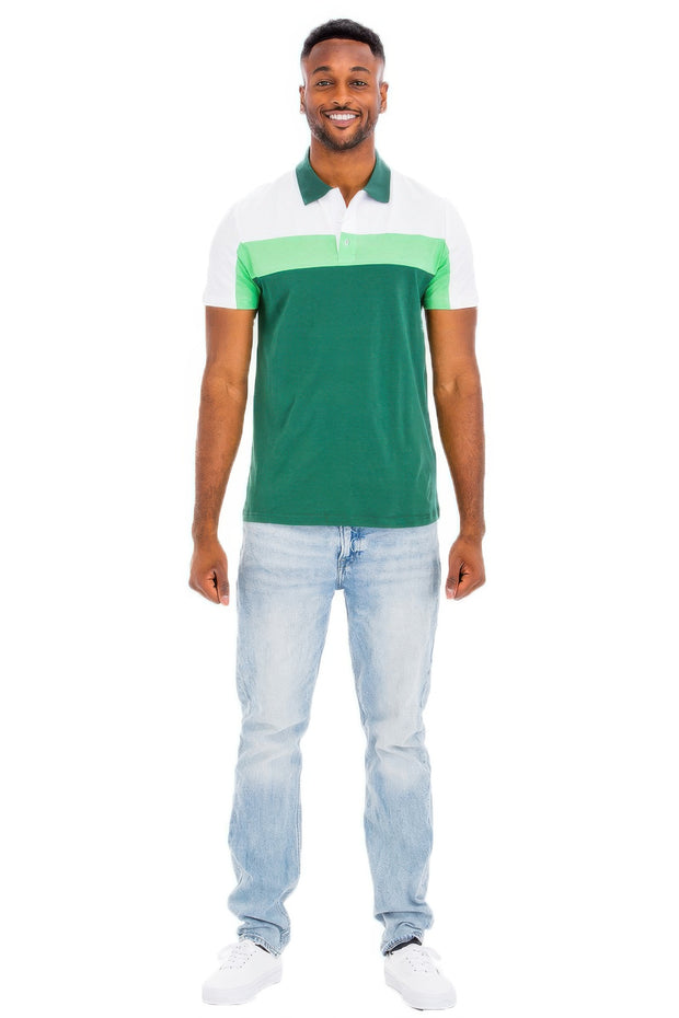 Color Block Polo Short Sleeve