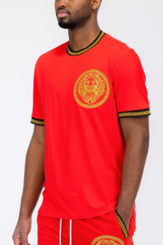 Gold Lion Embroidery T-shirt