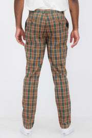 Men Plaid Trouser Pants