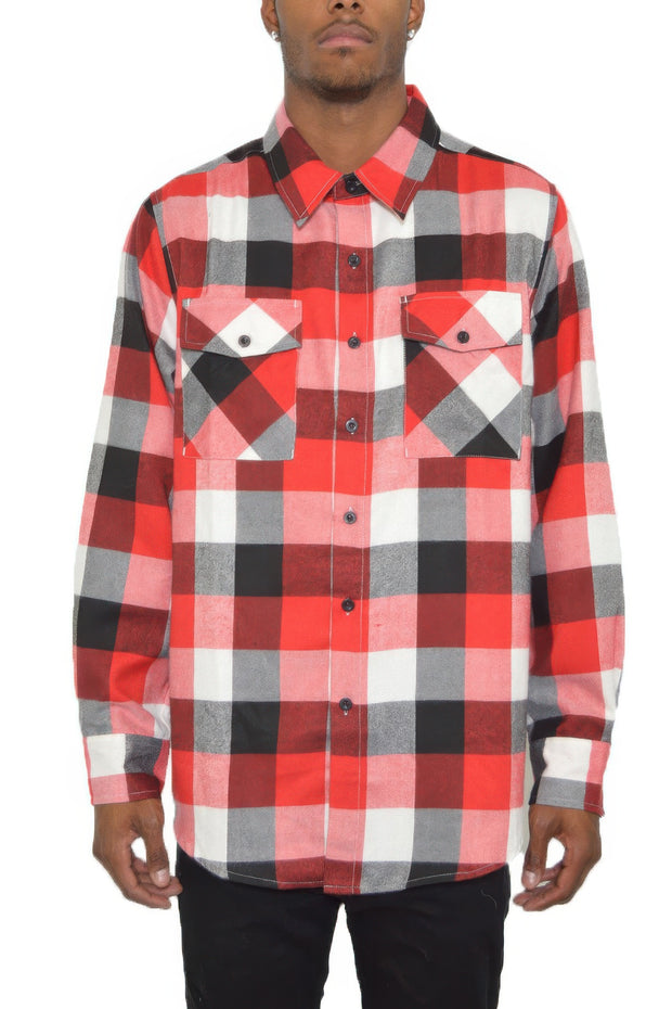 Long Sleeve Checkered Flannel