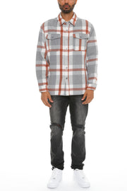 Mens Checkered Soft Flannel Shacket