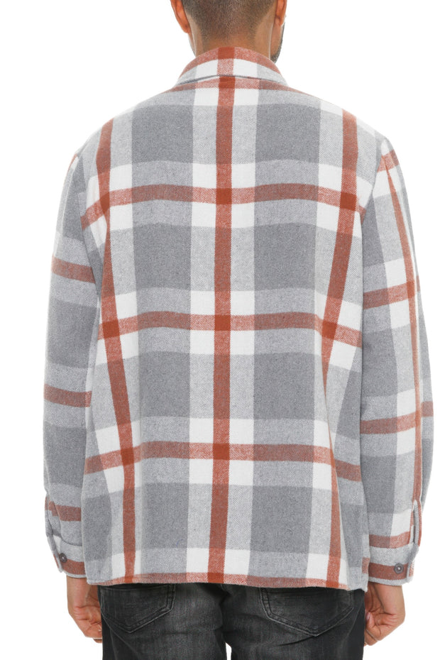 Mens Checkered Soft Flannel Shacket