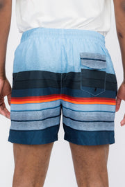 Blue Stripes Swim Shorts